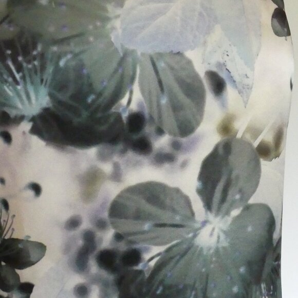 LK Bennett Black Ribbon Zanetta Blossom Garden Print Silk Blouse Top USA Size 4 - Picture 4 of 15